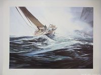 Full view of the "Salt Spray" print showing sailboat and margins