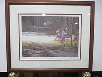 Framed print front view showing image, mats and frame