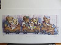 Full view of the unframed Teddy’s Express print showing signature and numbering