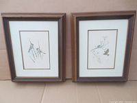 Front view of both framed prints