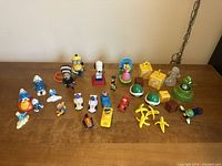 All toys laid out on table