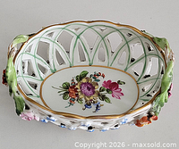 Top view showing interior floral painting and lattice design
