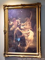 Full view of framed print on wall