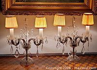 Both candelabra lamps side by side showing overall design and shades
