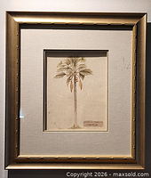 Full view of framed botanical lithograph