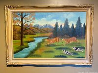 Front view of framed painting