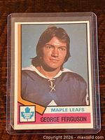 Front of 1974-75 O-Pee-Chee George Ferguson card in sleeve