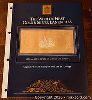 Presentation folder front cover showing title and crest