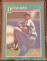 Front of 1991 Score Dennis Boyd card in sleeve