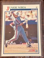 Front of 1991 Score Junior Noboa card in sleeve
