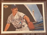 Front view of Dave Stieb Upper Deck card showing artwork and set logo