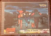 Front of Topps Pokémon card "Marina in Chaos" #14 in sleeve