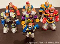 Group shot of all seven Rescue Heroes figures standing