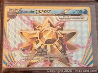 Front of Starmie BREAK card showing artwork, HP, attack, sleeve