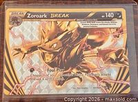Front of Zoroark BREAK card showing artwork, HP, set info
