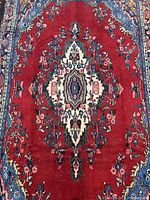 Close-up of central medallion and colour palette