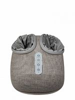Front view of gray Medcursor foot massager showing twin foot chambers and control panel