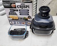 Full set with retail box, air-fryer lid, two glass containers and racks