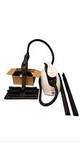 Steam cleaner, hose, floor head, extension wands, accessory box