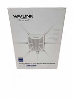 Retail box front showing Wavlink AX3000 Wi-Fi 6 Outdoor Access Point imagery and specs