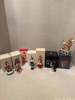Group view of all nine items lined up with boxes