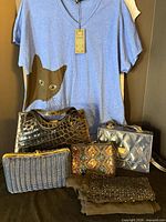 Group shot of all eight items arranged together
