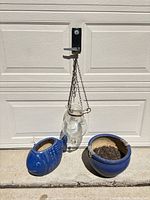 All three items: fish planter, round planter, hanging lantern