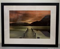 Front view of framed print showing artwork, mat and frame