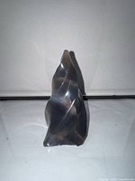 Front view of polished agate/chalcedony stone