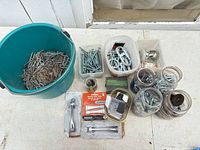 Overall view of all containers and packaged handles