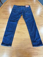 Back view of dark wash Levi’s jeans