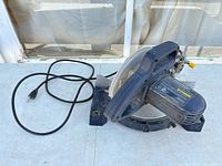 Overall view of Mastercraft mitre saw with cord