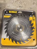 Front view of DeWalt DW3185 8-1/4" 40T blade in packaging