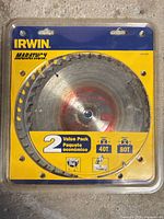 Front view of sealed IRWIN Marathon two-blade value pack