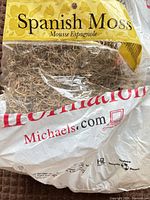 Front of bag showing Spanish Moss label and contents