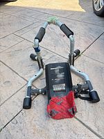 Overall view of steel motorcycle chock stand