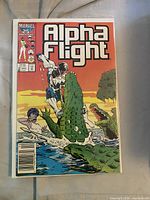 Front cover of Alpha Flight issue with crocodile scene