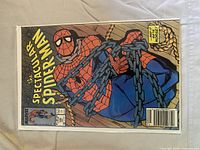 Cover showing Spider-Man chained