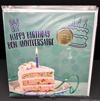 Front of sealed Happy Birthday coin set