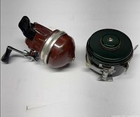 Overview of both fishing reels side by side