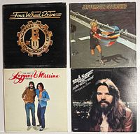 Front view of all four album covers