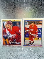 Fronts of both Sergei Fedorov rookie cards displayed upright