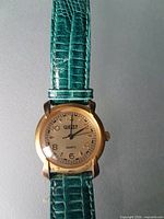 Front view of Guess wristwatch showing dial, case and strap