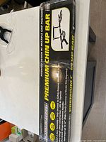 Side view of boxed item on counter