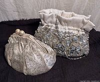 Front view of both evening bags side by side