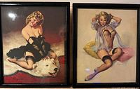 Front view of both framed prints showing artwork and frames