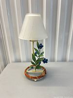 Full view of candle holder with shade attached