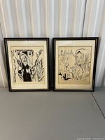 Both framed Ida Arnoff prints side by side showing subjects and framing