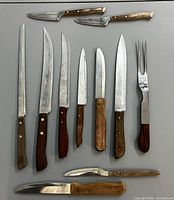 Overview of all 11 pieces laid out on surface