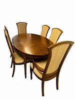 Full view of table with six chairs